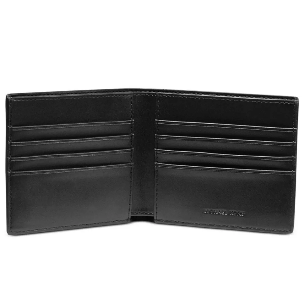 Michael Kors Black Leather Bilfold 10-card holding Wallet